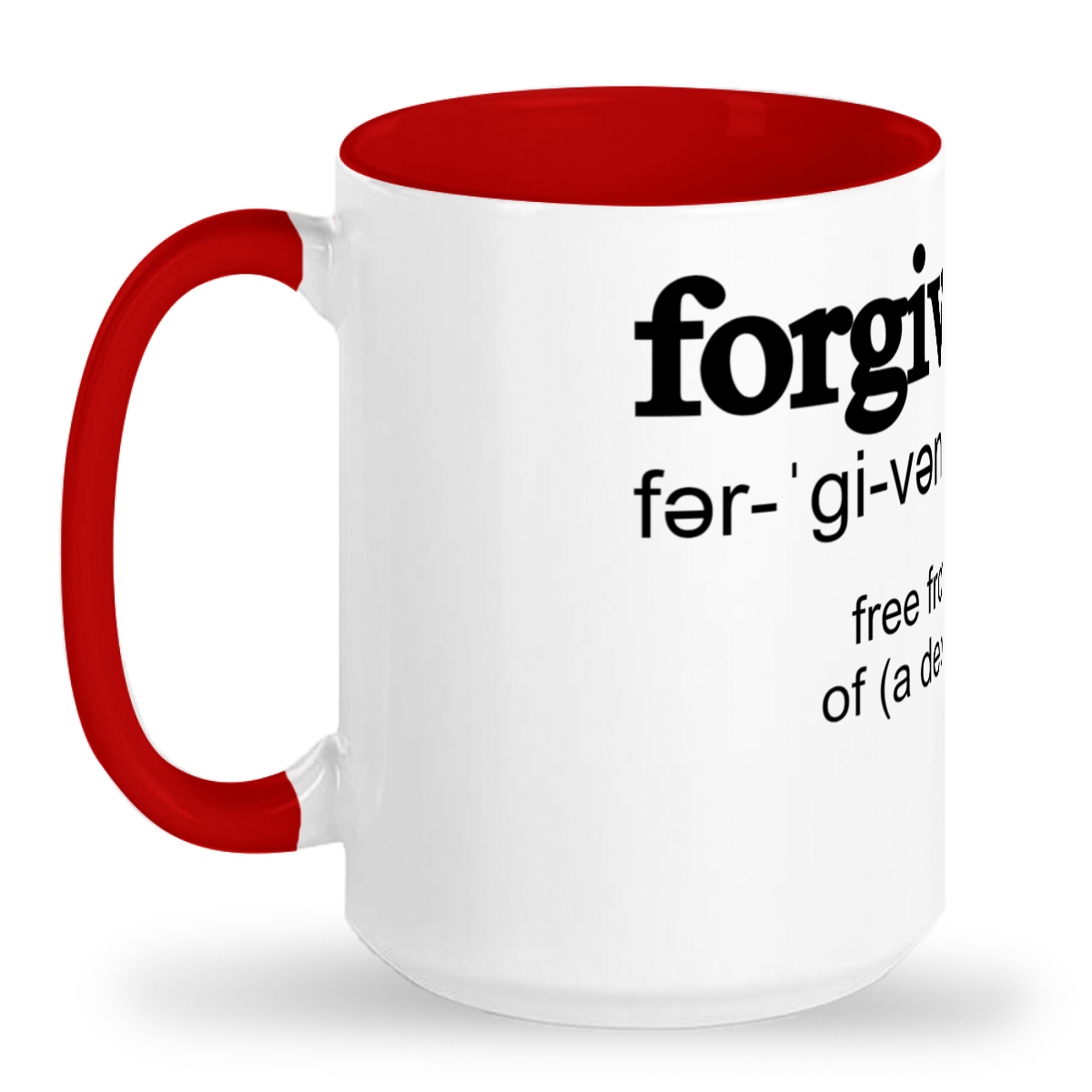 Forgiven- Tall glossy ceramic mug