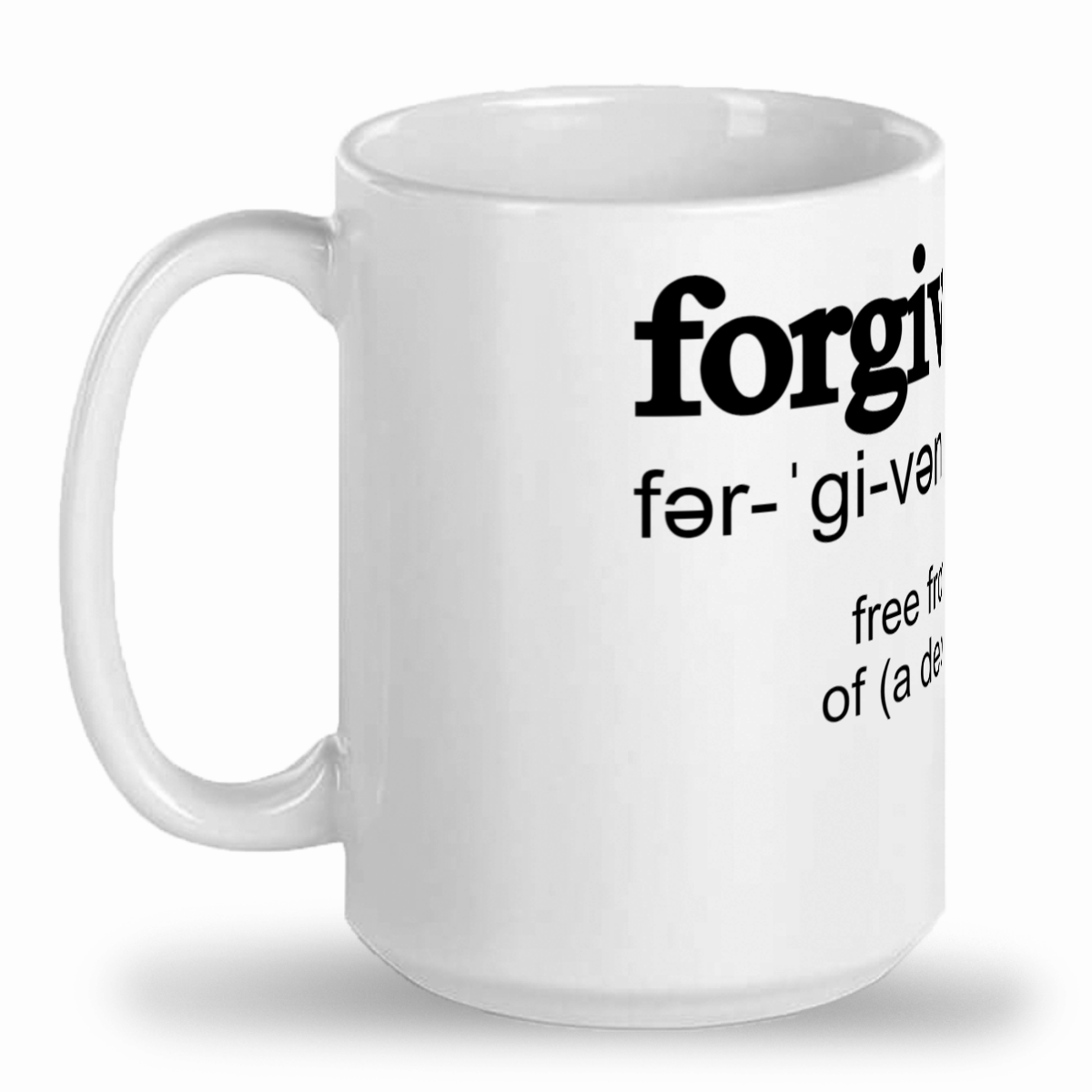 Forgiven- Tall glossy ceramic mug