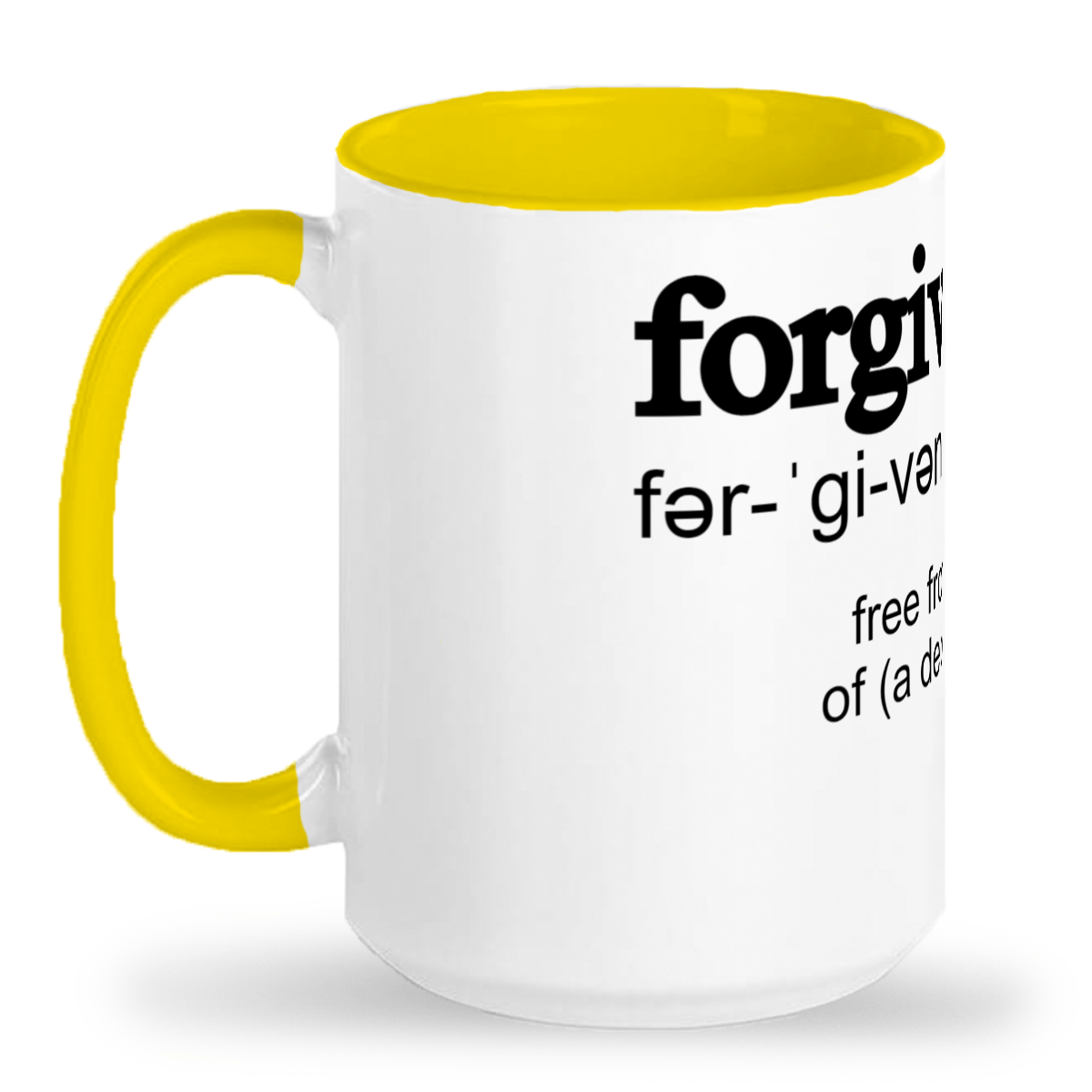 Forgiven- Tall glossy ceramic mug