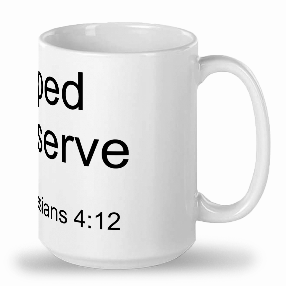 Equipped to Serve- Tall glossy ceramic mug