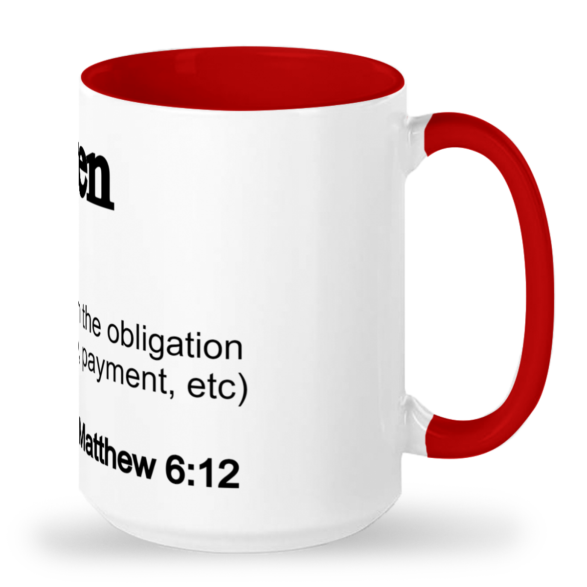 Forgiven- Tall glossy ceramic mug
