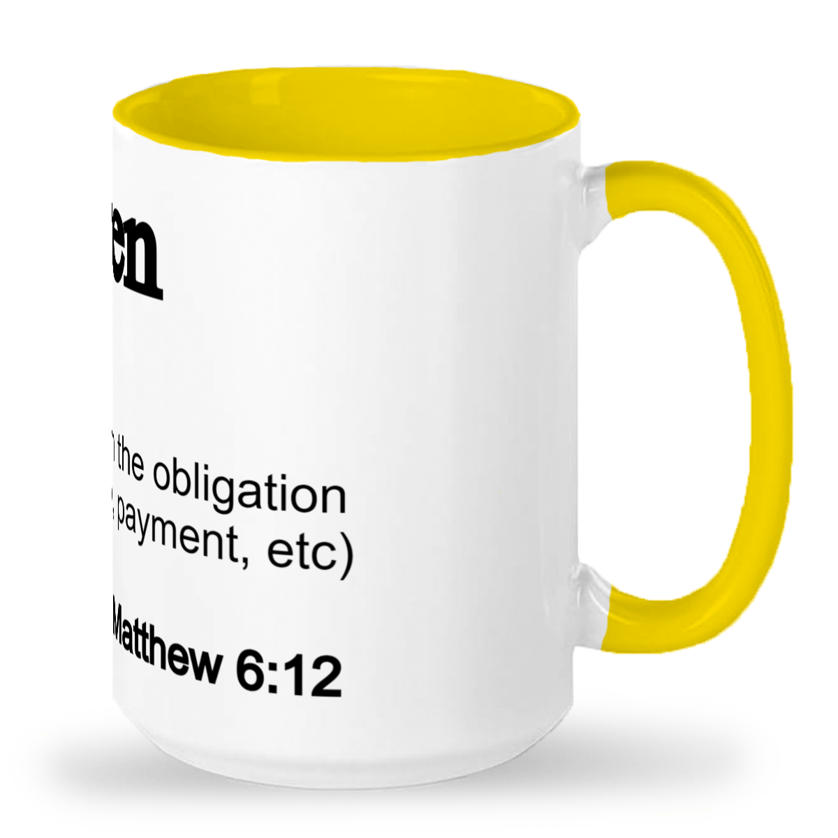 Forgiven- Tall glossy ceramic mug