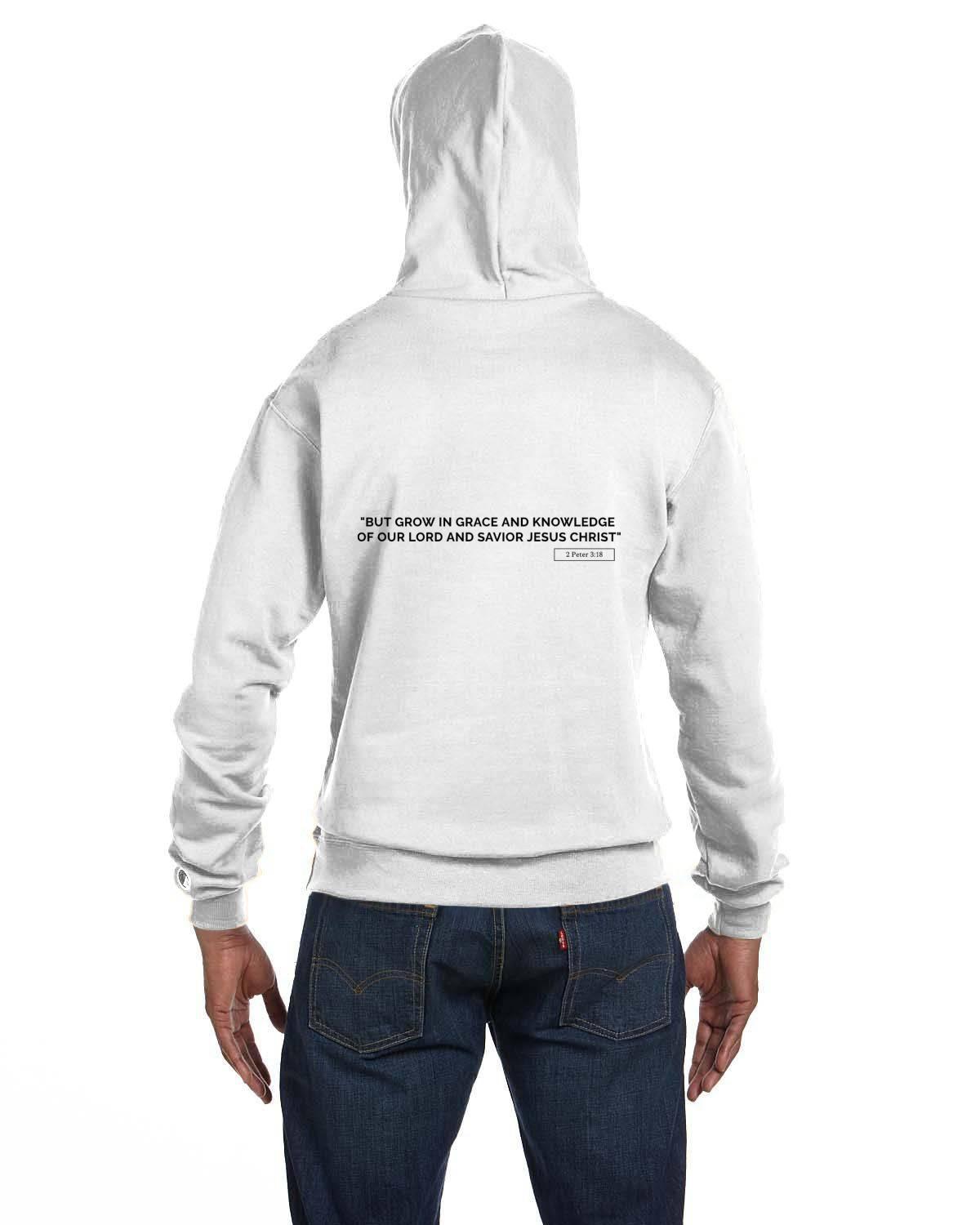 2 Peter 3:18 Hoodie Black Script