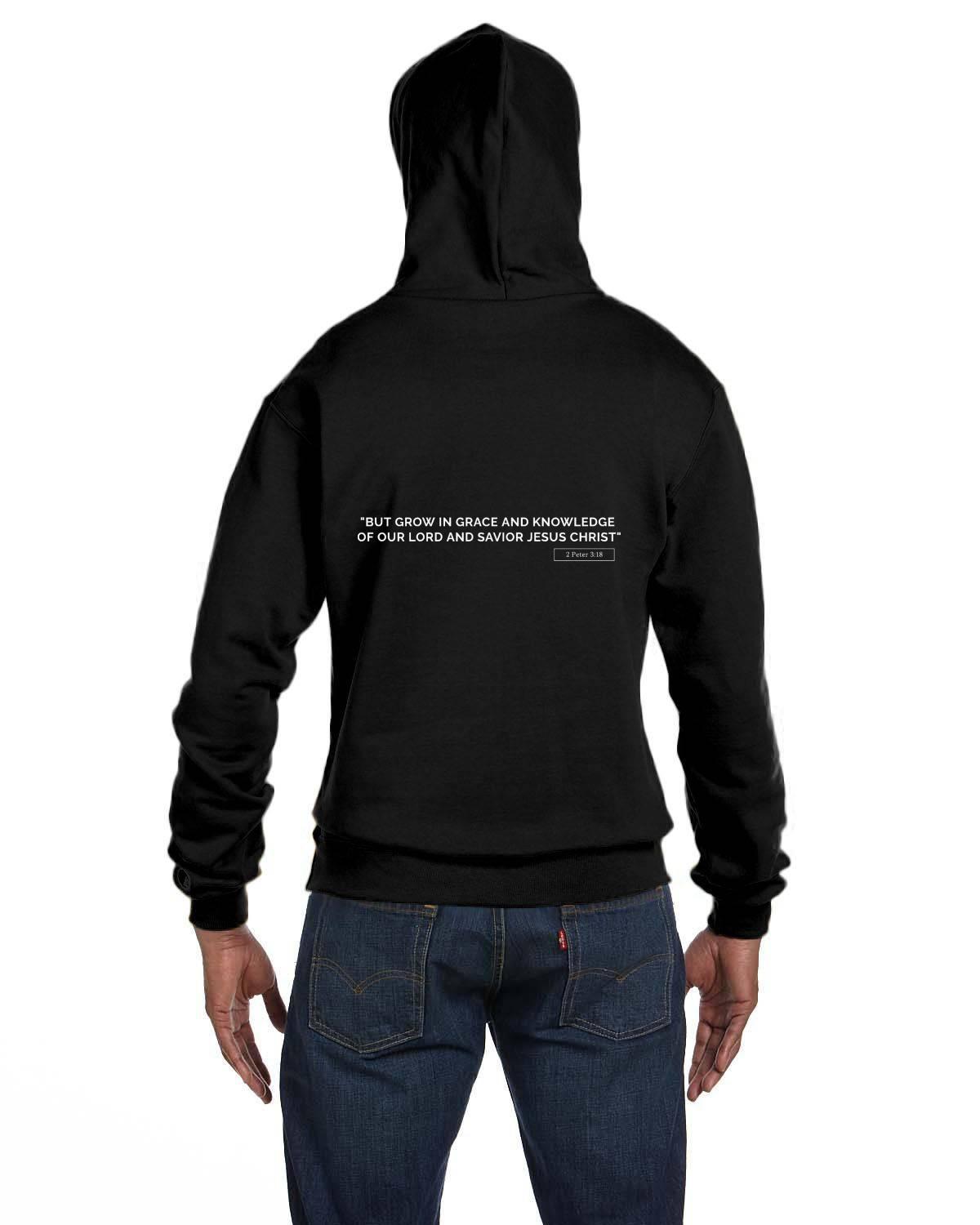 2 Peter 3:18 Hoodie White Script