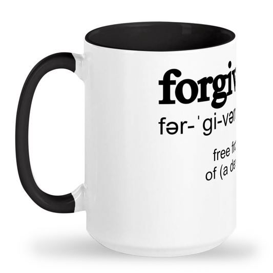 Forgiven- Tall glossy ceramic mug