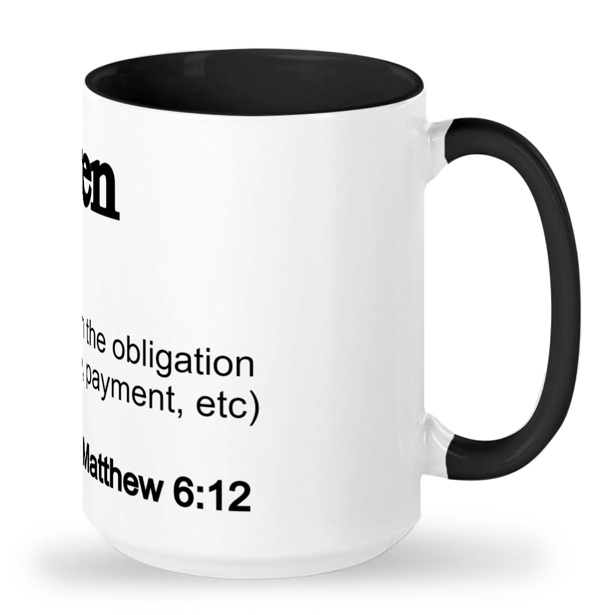 Forgiven- Tall glossy ceramic mug